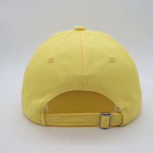 Gorra de Béisbol Clásica de 6 Paneles, 100% Algodón, Suave, Estilo Deportivo y Formal, con Logotipo Personalizado, Color Amarillo Sólido, Gran Venta - Product Image 5