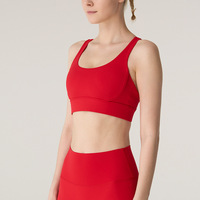 Nouvel Arrivage Soutien-gorge de Sport pour Femme en Spandex/Nylon, Sexy, à Bretelles Croisées au Dos, Respirant, Sans Coutures, Effet Seconde Peau, Fort Maintien