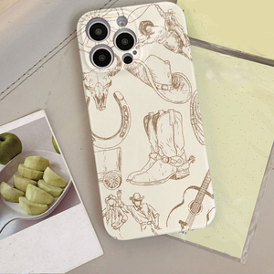 Funda Protectora Rígida para Teléfono Móvil con Diseño de Botas, Hombre, Gorra, Guitarra, Foto, Proceso de Impresión, para iPhone 8, X, Xr, Xs, 11, 12, 13, 14, 15, 16, 17 Pro Max - Product Image 1