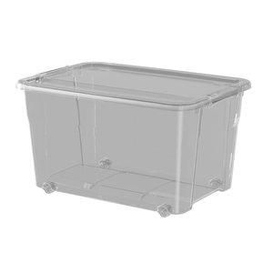 55L Hộp nhà bếp lớn Stackable nhựa trong suốt lưu trữ hộp nắp - Product Image 3