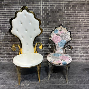 Sillas <span class=keywords><strong>de</strong></span> Trono Redondas <span class=keywords><strong>de</strong></span> Acero Inoxidable Doradas para Eventos, Muebles para Baby Shower al por Mayor, Sillas para Fiestas Infantiles - Product Image 2