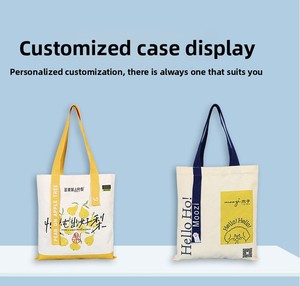 ถุงช้อปปิ้งผ้าแคนวาสพิมพ์โลโก้บริษัท สำหรับโฆษณา เป็นมิตรกับสิ่งแวดล้อม ใช้ซ้ำได้ - Product Image 6