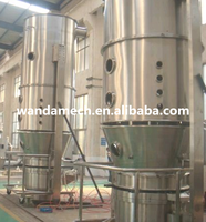 SUS304 FL-serie Fluidized Bed Granulator Poederagglomeratiemachine voor cacao, koffie en fruitpoeder