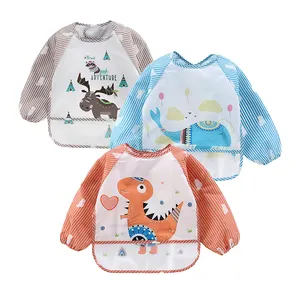 Long Sleeved Waterproof Baby Bibs Customizable Wholesale Baby Long Sleeve Bib Waterproof Baby Bibs