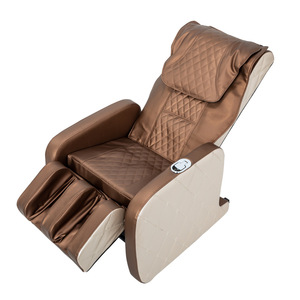 Mini Massage <b>Chair</b> Full Body 3D Robotic Arm L-Shaped Guide Rail <b>Zero</b> <b>Gravity</b> Foot Massage Brown - Product Image 3
