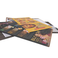 Conception personnalisée de menus pliables pour restaurants, impression de menus publicitaires, service d'impression de menus A4 en PVC