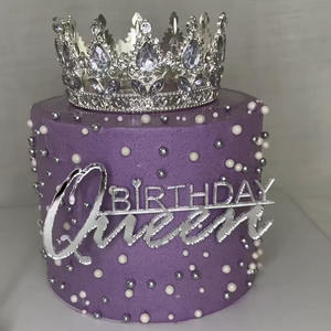 Adorno <span class=keywords><strong>de</strong></span> <span class=keywords><strong>Pastel</strong></span> <span class=keywords><strong>de</strong></span> Acrílico Dorado con la Frase 'Birthday Queen' <span class=keywords><strong>para</strong></span> Decoración <span class=keywords><strong>de</strong></span> Pasteles <span class=keywords><strong>de</strong></span> <span class=keywords><strong>Cumpleaños</strong></span> <span class=keywords><strong>para</strong></span> Mujeres y Niñas - Product Image 2