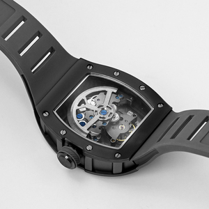 Reloj de Diseño JC-9-190G-35, Resistente al Agua, con Correa de Silicona y Acero Inoxidable, Esfera Esqueleto, Movimiento Mecánico Automático - Product Image 5