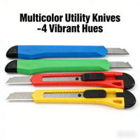 Couteau utilitaire professionnel multi-engrenages à lame haute résistance, coupe-fin multicolore pour la découpe de modèles, de cuir et de métaux fins