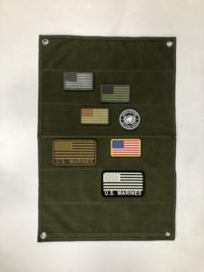 Tactical <strong>Display</strong> Panel <strong>Hook</strong> &amp; <strong>Loop</strong> Morale Patch Panels Large Velcro Panel Blanket with 6 Eyelets Black - Product Image 6