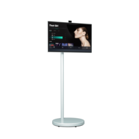 Pantalla Táctil Interactiva Portátil con Batería 360 °   Soporte Giratorio con Altura Ajustable para Señalización Digital Android 15