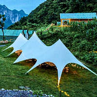 Abri d'extérieur en toile à multiples pignons pour événements, parcs, pelouses, traiteur et festivals – Tonnelle personnalisée pour le glamping et l'aménagement de parcs