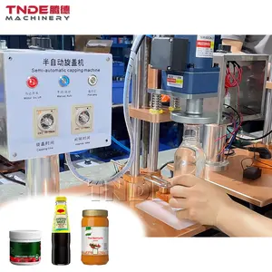 Trendy Products 2024 Semi Automatic Food Cans Closing Machine Drinks Beverage Tin Jar Capping Machine