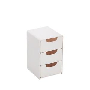 Organizador de Cajones Blanco de Tres Niveles para Cosméticos y Joyería, Caja de Almacenamiento para Escritorio, Uso en Oficina, Tipo Rectangular Vertical, Material PP - Product Image 3