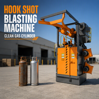 Mesin Shot Blasting Otomatis Zhiling Q37 Hook Hanger untuk Penghilang Karat dan Cat pada Tabung Gas Baja, Bersertifikasi CE