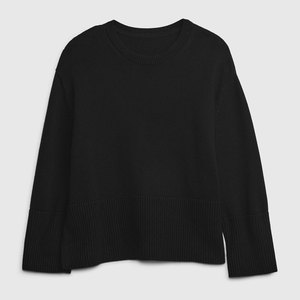 Maglione Personalizzato con Logo, 100% Cotone, Maniche Lunghe, Collo Tondo, Oversize Invernale Nero per <span class=keywords><strong>Donna</strong></span> - Product Image 1