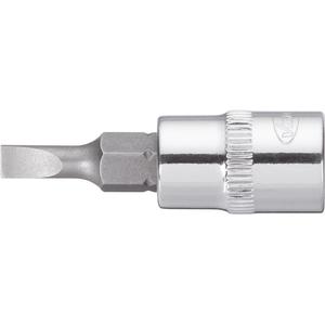 VIGOR Zócalo de destornillador de perfil ranurado ∙ V2597N ∙ 1/4 pulgadas (6,3mm) cuadrado, hueco ∙ Perfil de ranura ∙ Tamaño 1,2x6,5mm - Product Image 2