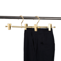 Cintre en fil d'aluminium anodisé doré de luxe, robuste et antirouille, pour vêtements et pantalons, idéal pour les boutiques de prêt-à-porter haut de gamme