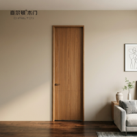 Porte d'appartement en bois massif, peinture à base d'eau, design moderne anti-déformation pour chambre résidentielle