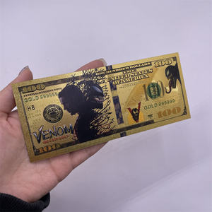 新しいデザインのヒーロー24kゴールド紙幣100アメリカドル映画ファンカードPET紙幣 - Product Image 3
