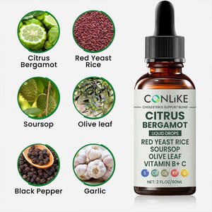 Gotas <span class=keywords><strong>de</strong></span> <span class=keywords><strong>Arroz</strong></span> <span class=keywords><strong>de</strong></span> <span class=keywords><strong>Levadura</strong></span> Roja OEM/ODM con Cítricos, Bergamota, <span class=keywords><strong>Arroz</strong></span> <span class=keywords><strong>de</strong></span> <span class=keywords><strong>Levadura</strong></span> Roja, Guanábana, Hoja <span class=keywords><strong>de</strong></span> Olivo, Vitaminas B y C, Apoyo <span class=keywords><strong>para</strong></span> <span class=keywords><strong>el</strong></span> <span class=keywords><strong>Colesterol</strong></span> - Product Image 3