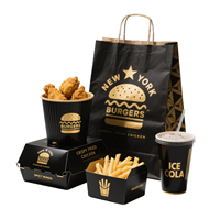 Scatola per Hamburger con Struttura a Conchiglia, Carta Kraft Antigrasso Biodegradabile, Goffratura Personalizzata, per Alimenti per Bambini, Fornitura su Misura