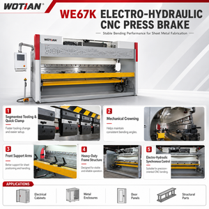 Prensa Plegadora CNC WE67K 100T/3200mm, Cybelec CT12, 4+1 Ejes, Máquina <span class=keywords><strong>de</strong></span> Plegado Hidráulica <span class=keywords><strong>de</strong></span> Alta Precisión - Product Image 5