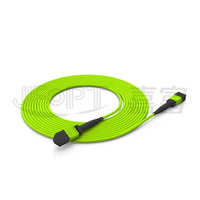 Kabel Trunk OM4 8-Core Kecepatan Tinggi dengan Jaket LSZH, Konektor Male/Female, 850nm untuk Pusat Data Jaringan 40G/100G/400G