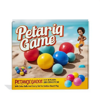 Jeu de pétanque pour 4 joueurs 28x19x7cm avec boules colorées et ensemble de transport pour jeux en plein air sur la plage 8-13 ans Espagne