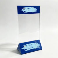 Support de table en acrylique transparent personnalisé avec logo pour menu de table, porte-cartes de table, support de menu de bar et présentoir promotionnel