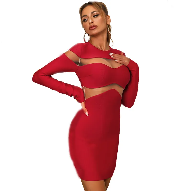 New Sexy Long Sleeve Short Celebrity Evening Birthday Party Dress Corset Evening Party Dress
