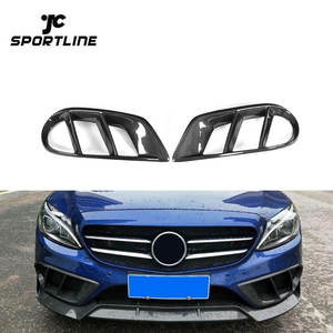 Rejilla Delantera de Fibra de Carbono para Parachoques, Rejilla de Ventilación, Cubierta de Faros Antiniebla para <span class=keywords><strong>Mercedes</strong></span> Benz W205 Sport <span class=keywords><strong>C43</strong></span> <span class=keywords><strong>AMG</strong></span> 2015 <span class=keywords><strong>2018</strong></span> - Product Image 1