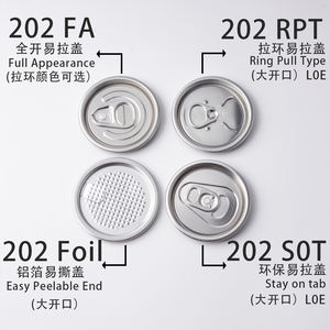 Stok Toptan 202 Kolay Açılır Alüminyum Kapaklar Gazoz Kutusu Kapağı Alüminyum Kolay Açılır Kapak - Product Image 2