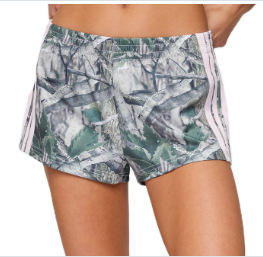 Pantalones cortos informales de verano para mujer, pantalones cortos de entrenamiento holgados con cintura elástica y estampado de rayas laterales - Product Image 2