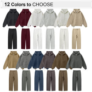 W24151 350 Grams Heavy Weight Zipper <b>Hoodie</b> Custom Puff Print Manufacturer Thick Fleece Oversized <b>Zip</b> up <b>Hoodie</b> for Men - Product Image 4