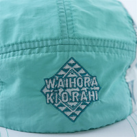 Casquettes de camp non structurées à 5 panneaux, chapeaux de course en nylon avec logo brodé avec boucle en plastique