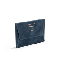 Eleganter Marineblauer Samt-Hochzeitsumschlag mit Verstecktem Magnetverschluss für Einladungskarten mit Individuellem Druckdesign