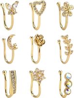 Faux Nez Piercing Non Piercing Corps JewelrySeptum Anneau Nez Manchette Bijoux Faux Bijoux En Gros Clip sur Anneau De Nez
