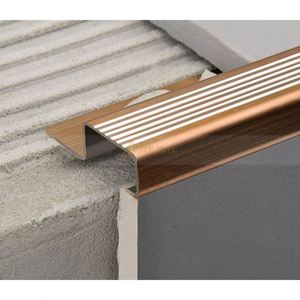 LL298 Profilés de nez de marche personnalisés en usine, pièces d'escalier en forme de L, garniture de carrelage de luxe en acier inoxydable, étanche, pour appartement, livraison gratuite - Product Image 3