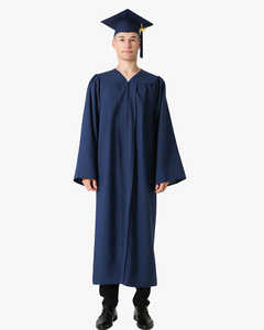 Set di <span class=keywords><strong>Toga</strong></span> e Cappello di <span class=keywords><strong>Laurea</strong></span> Unisex Opaco Mondon Senza Nappa Blu Navy Taglia Unica per Diploma di Scuola Superiore e <span class=keywords><strong>Laurea</strong></span> - Product Image 3