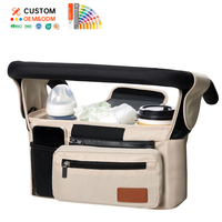 Sac de voyage universel personnalisé pour bébé avec 2 porte-gobelets isolés bandoulière réglable grande capacité pour produits pour bébé