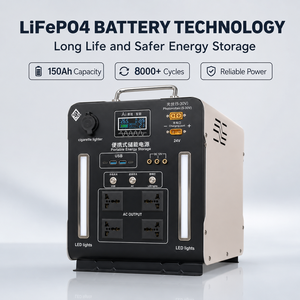 Generador Solar Portátil SOLAN de 2300W 150Ah LiFePO4 con Puerto de Encendedor de Cigarrillos de 220V AC DC24V y Luz LED para Acampar en Autocaravanas - Product Image 2