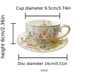 High-Value Ceramic Coffee Mug with Saucer Set Exquisite Household Afternoon Tea <b>One</b> <b>Cup</b> <b>One</b> Saucer with Gift Box Dinnerware Sets - Product Image 6