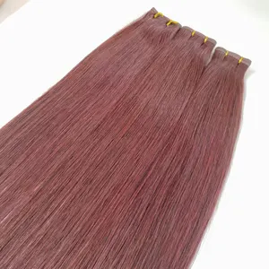 Top Quality From One Donor Sew In Machine Weft Sewing Machine Remy Russian Human Hair Weave No Chemicals