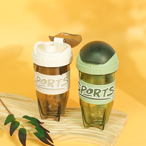 20oz/600ml Plastic Protein <b>Shaker</b> Cup BPA-Free Water <b>Bottle</b> with Mixing Ball for Gym - Product Image 4