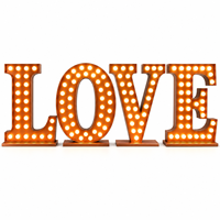 Lettres lumineuses LED sur pied grand format pour événements, location de décorations de mariage, enseigne lumineuse LED personnalisée pour fêtes