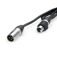 Câble de signal de contrôle DMX512 étanche de haute qualité, 1,2 m, 3 broches, 3*0,3 mm², XLR, 1,2 mètre, en cuivre, pour projecteurs de scène à tête mobile