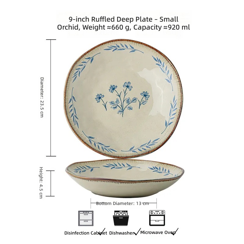 9 assiettes creuses à volants - Freesia