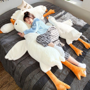 Lindo gran ganso blanco almohada encantador juguete de peluche Unisex oso muñeca dormir piernas ganso regalo del Día de San Valentín para niñas cumpleaños - Product Image 5