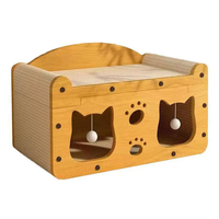 Maison à chat modulaire écologique et sûre, griffoir multi-niveaux en carton, lit lounge pour chat, jouet suspendu avec balle, poteau à griffer durable